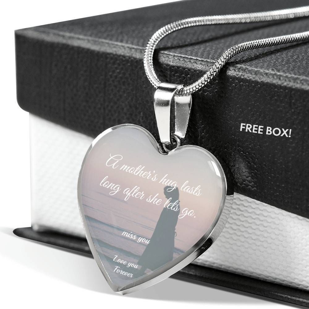 Miss You Gift For Mom Stainless Heart Pendant Necklace