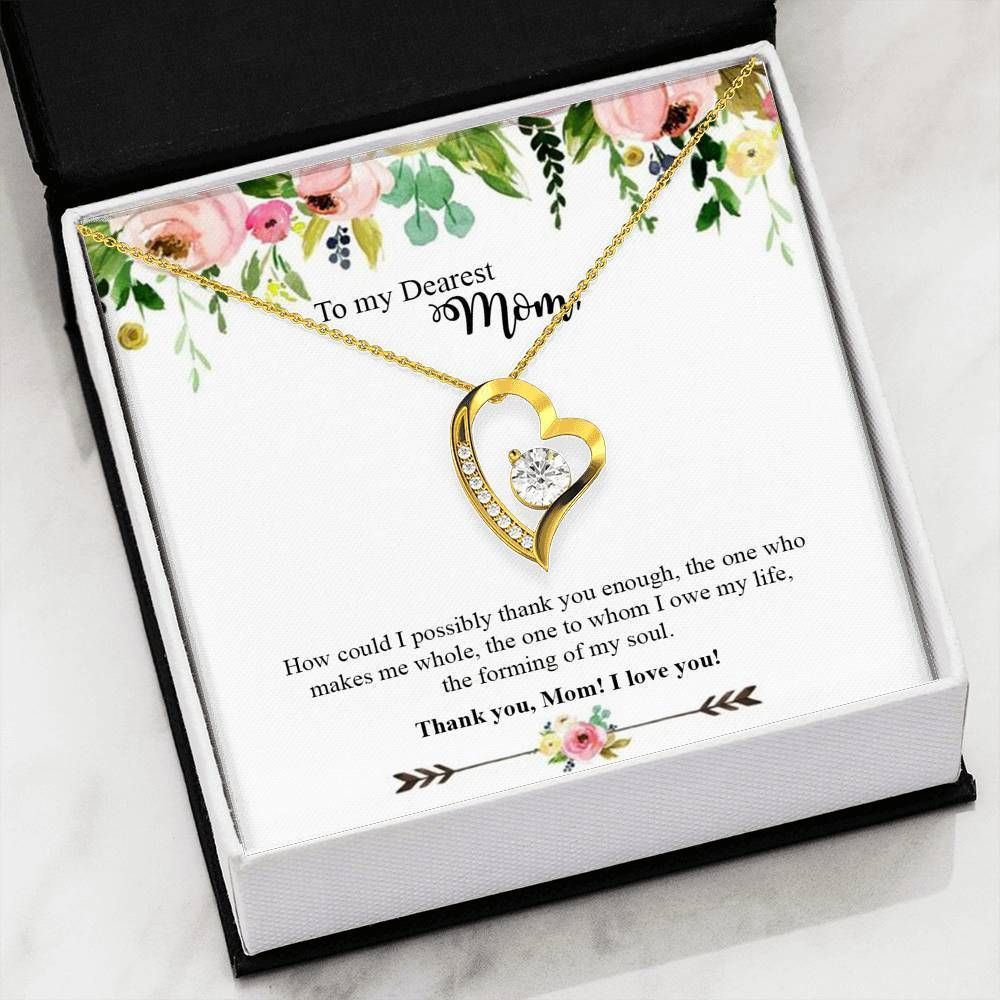 Thank You I Love You Forever Love Necklace For Mom