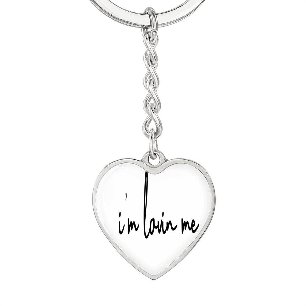 I'm Lovin Me Heart Pendant Keychain Gift For Mom