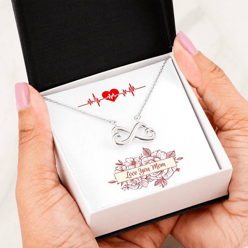 Mother's Day My Heartbeat Infinity Heart Necklace For Mom