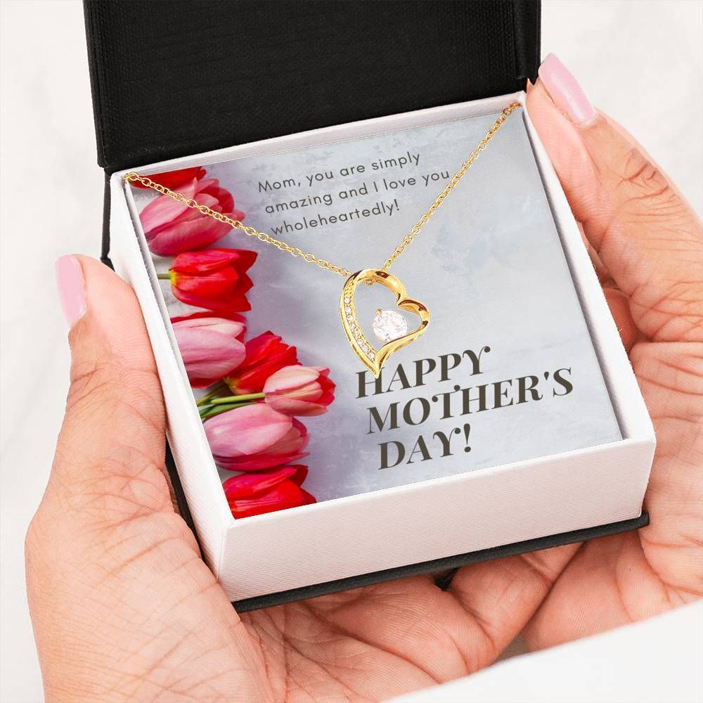 Present For Mom Happy Mother's Day Forever Love Necklace