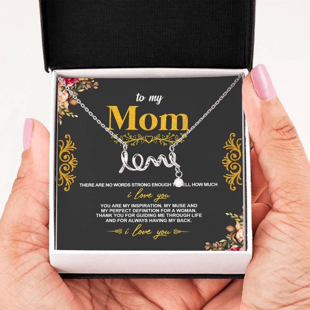 Emotionally Engaging Special Gift For Mom Scripted Love Necklace