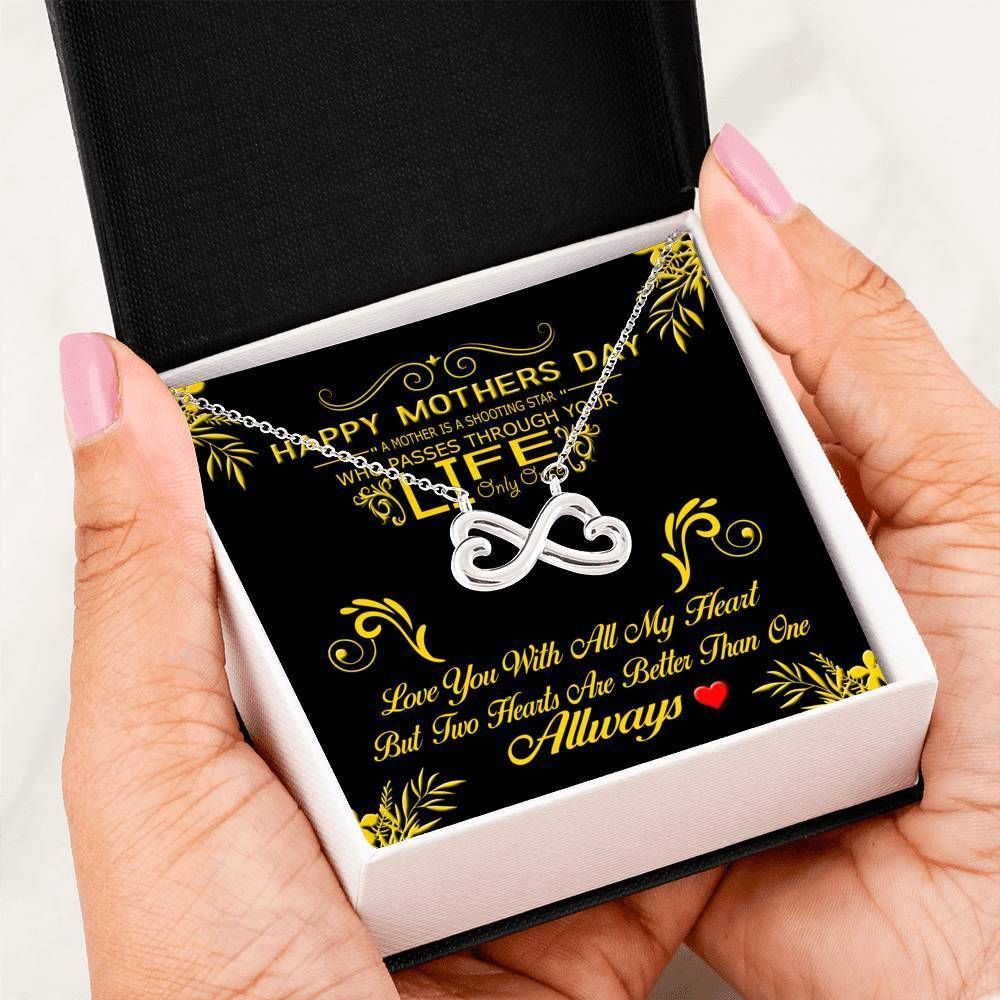 Love You With All My Heart Infinity Heart Necklace For Mom