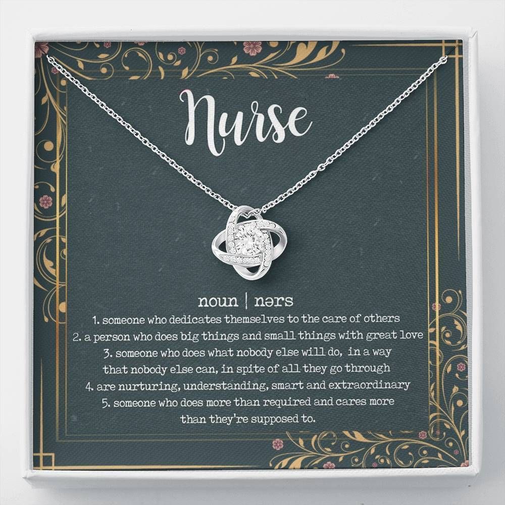 Lovely Gift For Mom Nurse Noun Love Knot Necklace