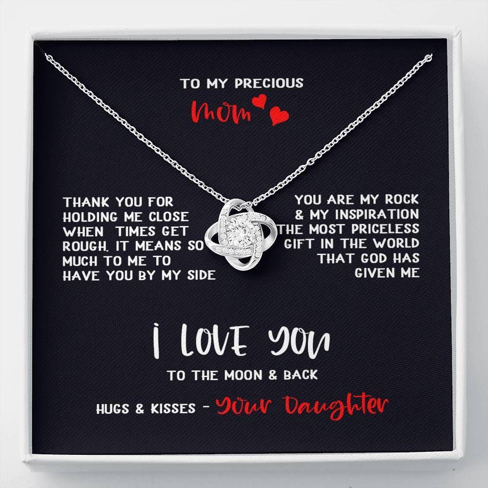 Thank For Holding Me Close Love Knot Necklace For Mom