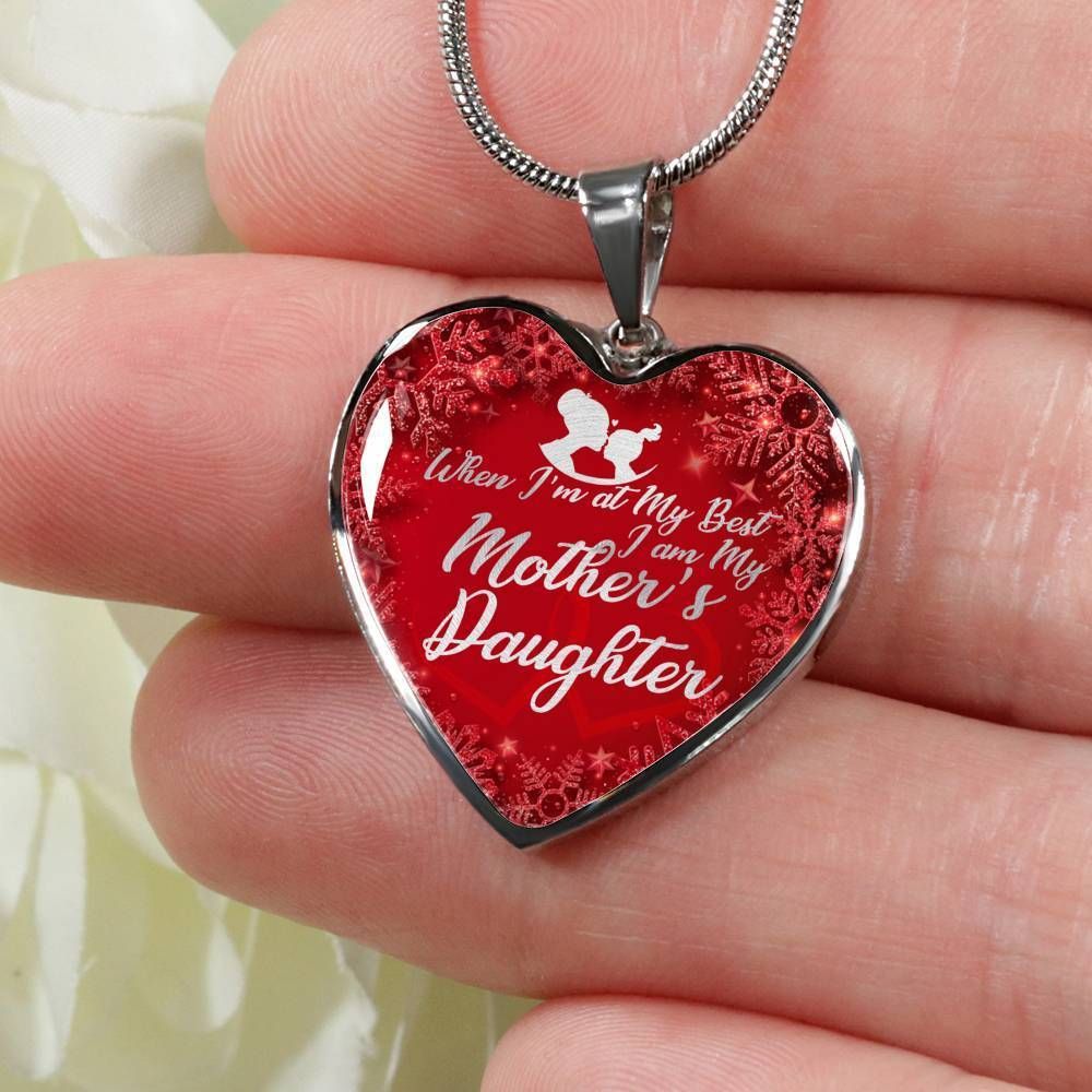 When I'm At My Best Heart Pendant Necklace Gift For Mom