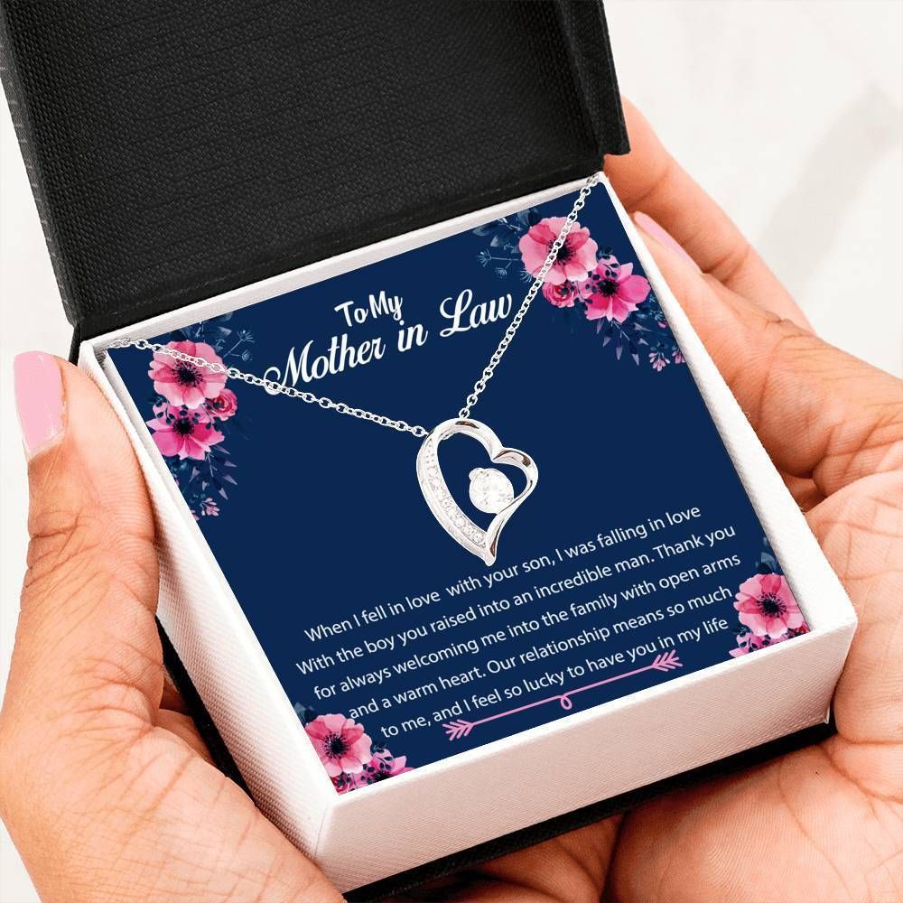 Lucky To Have You Forever Love Necklace For Mother In Law
