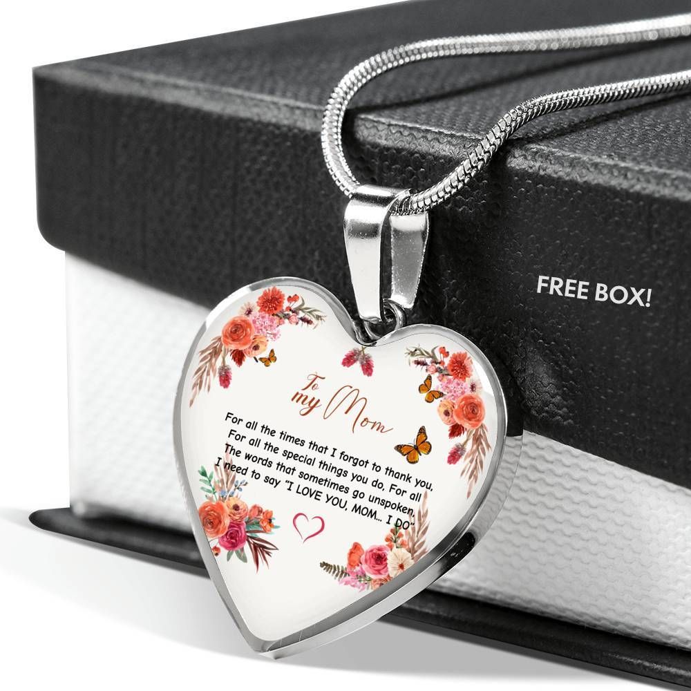 I Need To Say I Love You Heart Pendant Necklace For Mom