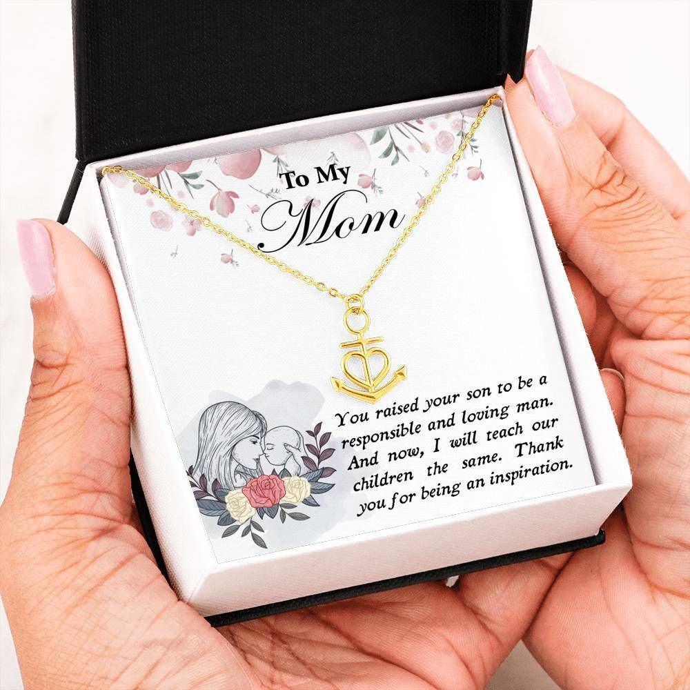 Thank For Being An Inspiration Anchor Necklace Gift For Mom