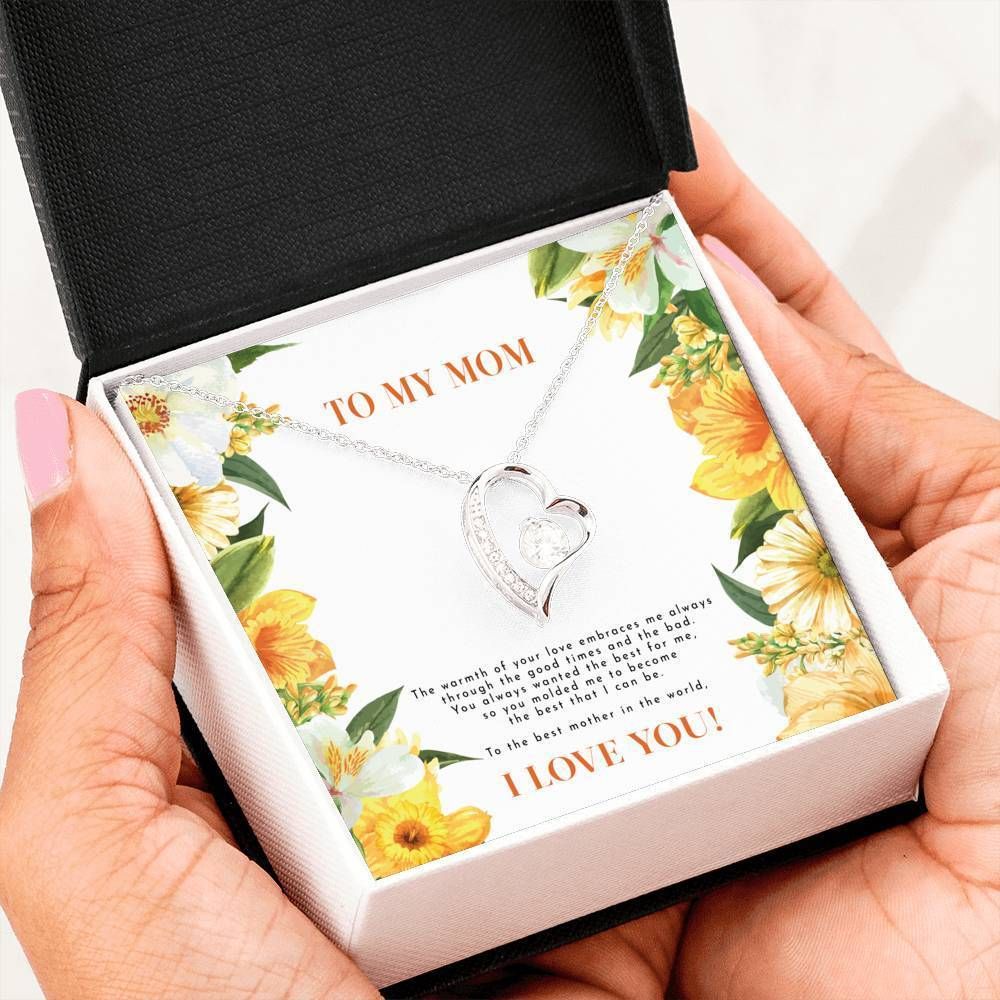 You Are The Best Mom In The World Forever Love Necklace Gift For Mommy