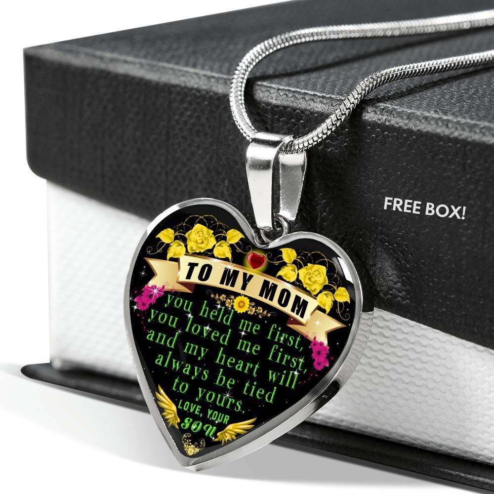 You Held Me First Heart Pendant Necklace Gift For Mom