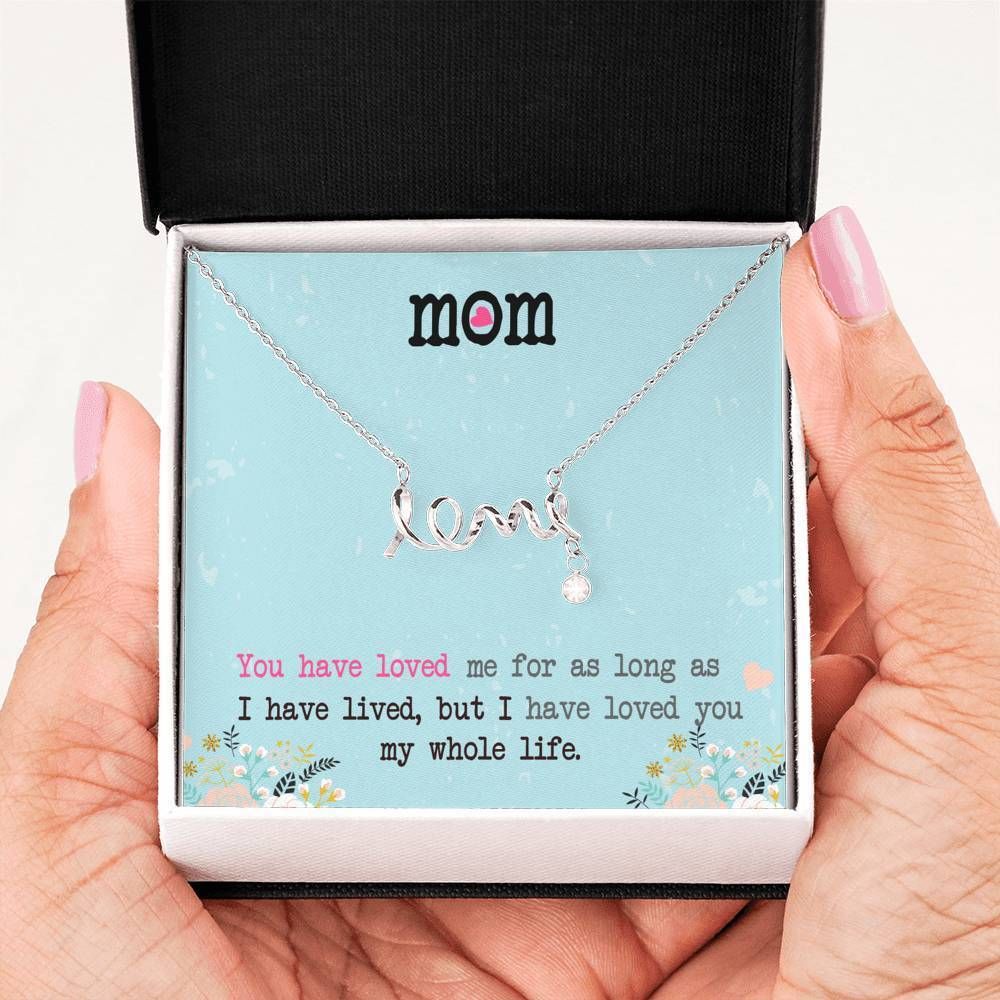 Amazing Gift Idea For Mother's Day You Have Loved Scripted Love Necklace