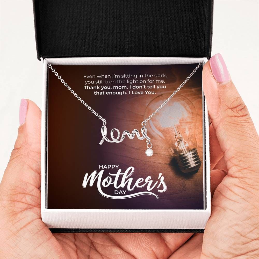 Mother's Day Special Gift For Mom My Light Scripted Love Necklace
