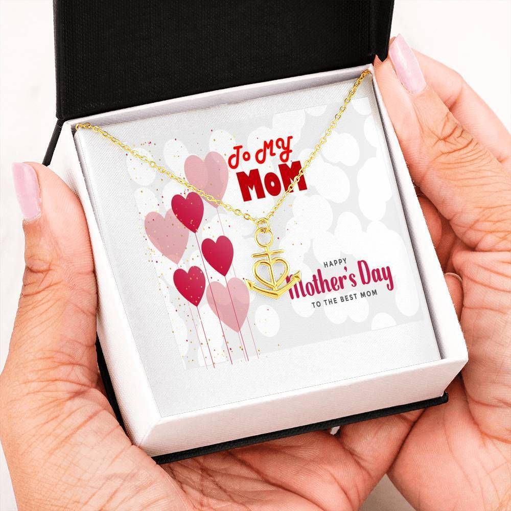 Happy Mother's Day Anchor Necklace For Mom