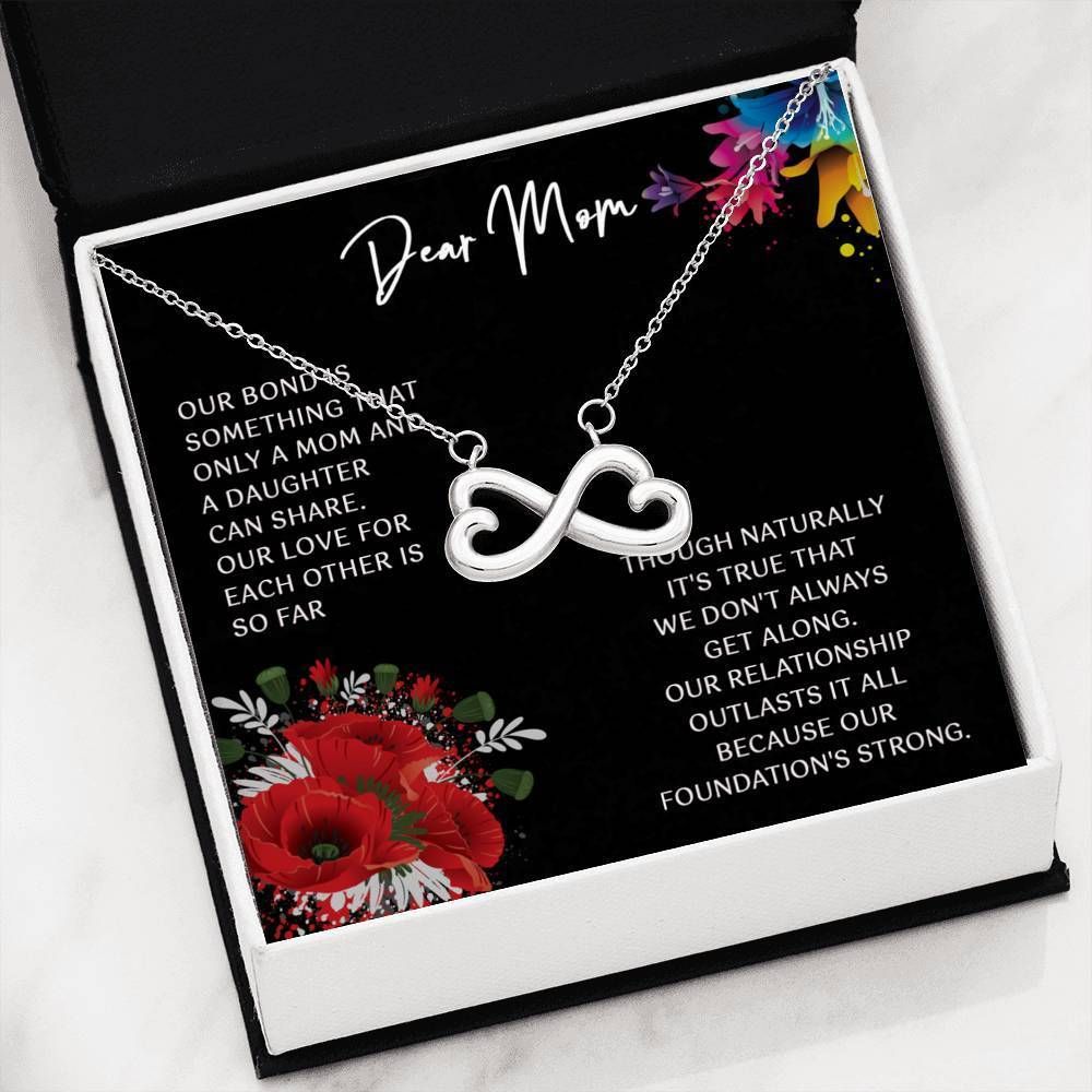 We Don't Always Get Along Infinity Heart Necklace For Mom