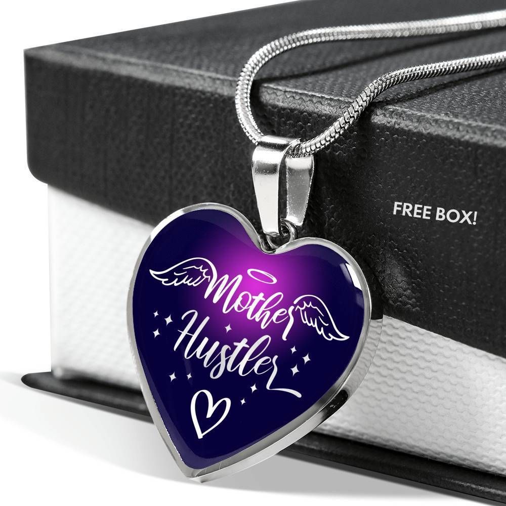 Mother Hustler Heart Pendant Necklace For Mom