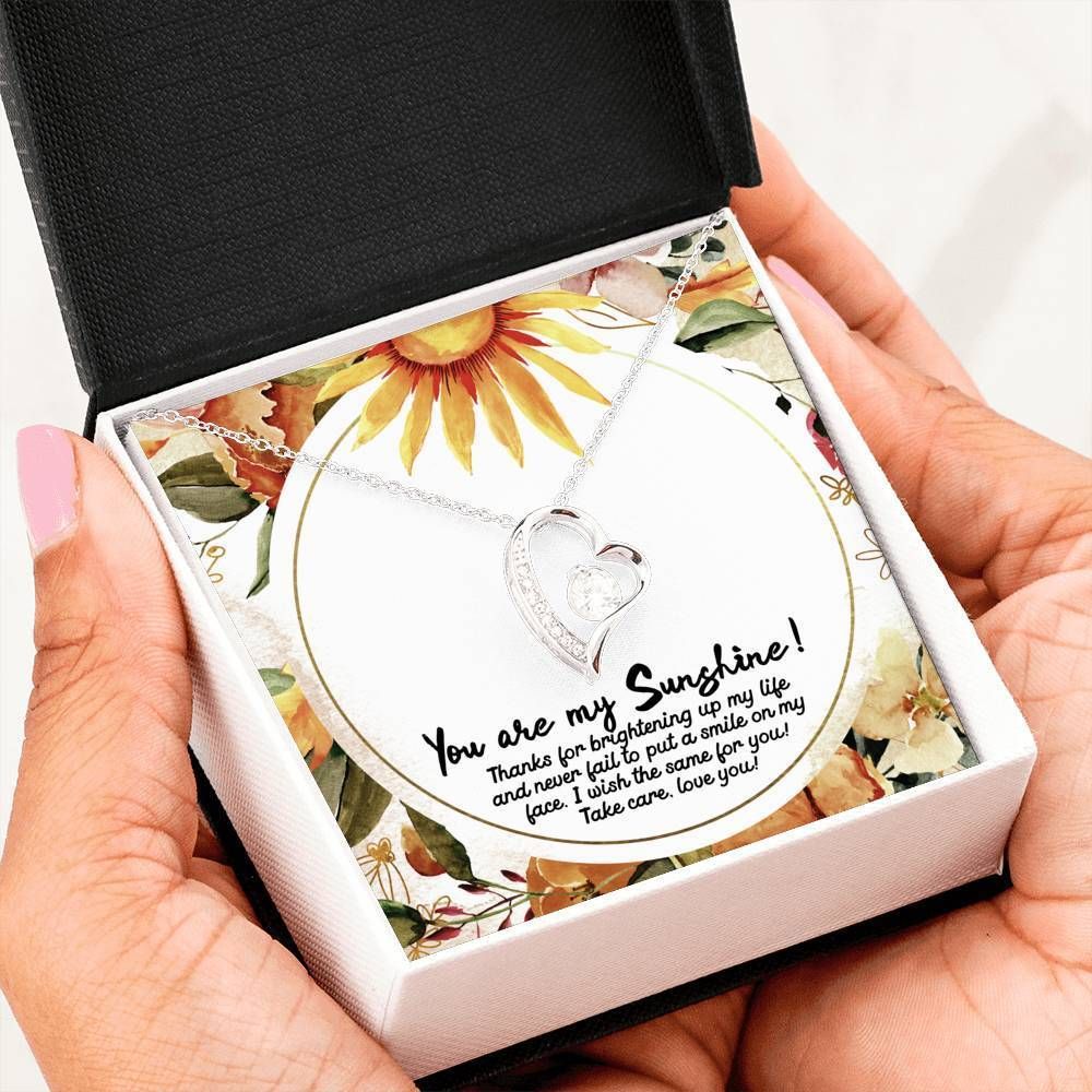 You Are My Sunshine Silver Forever Love Necklace Gift For Mom