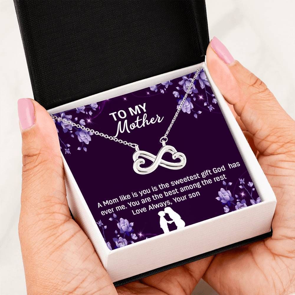 You Are The Best Among The Rest Infinity Heart Necklace Son Gift For Mom