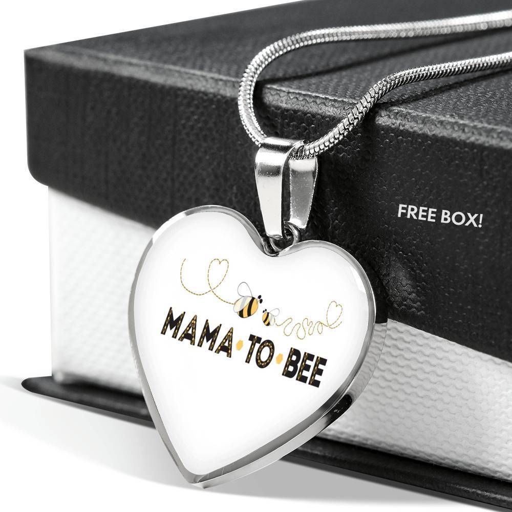 Gift For Mother's Day Mama To Bee Heart Pendant Necklace