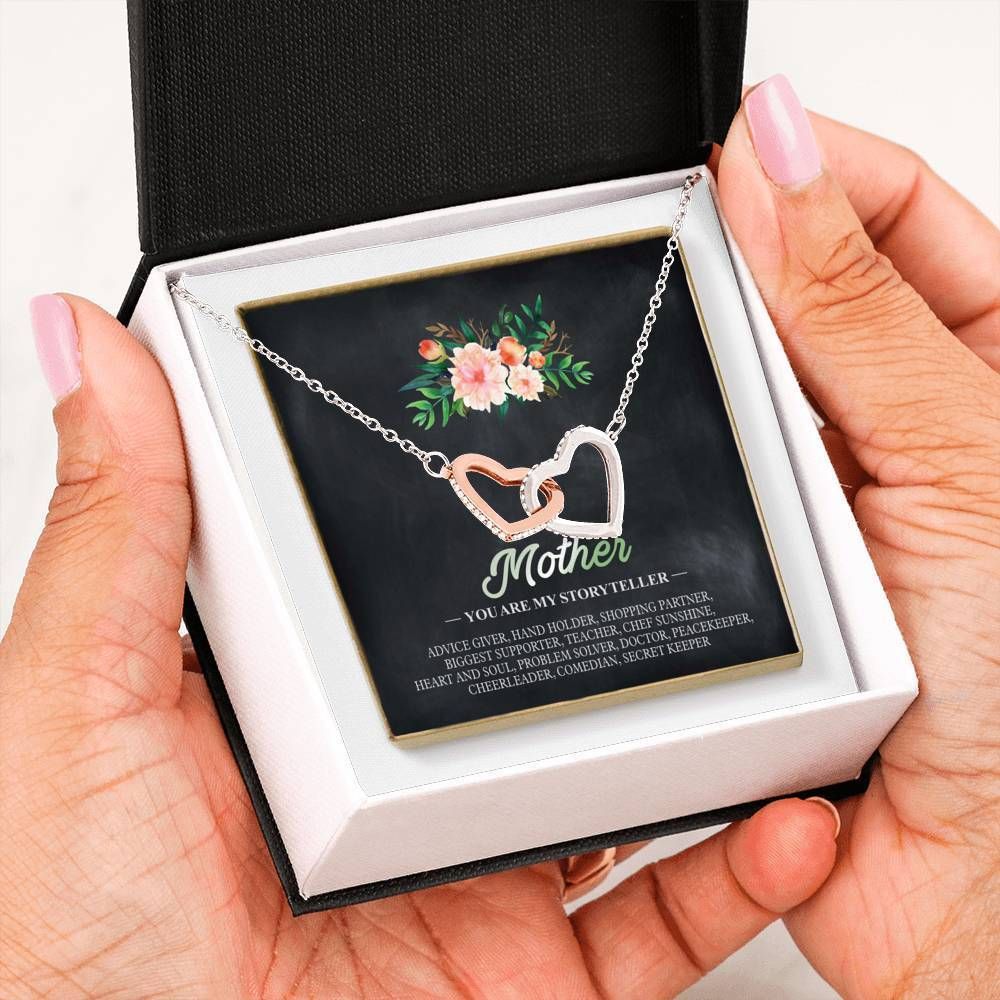 You Are My Storyteller Interlocking Hearts Necklace Gift For Mother