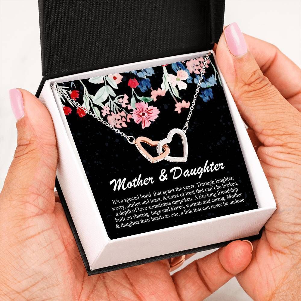 Our Hearts Had An Undone Link Interlocking Hearts Necklace Gift For Mother