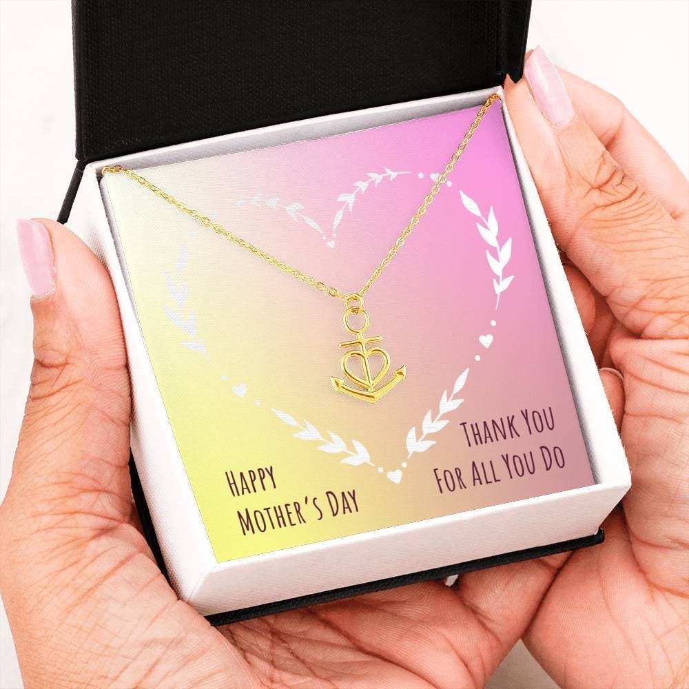 Friendship Anchor Necklace For Mothers Day, Mom's Gift, Mother Day Gift
