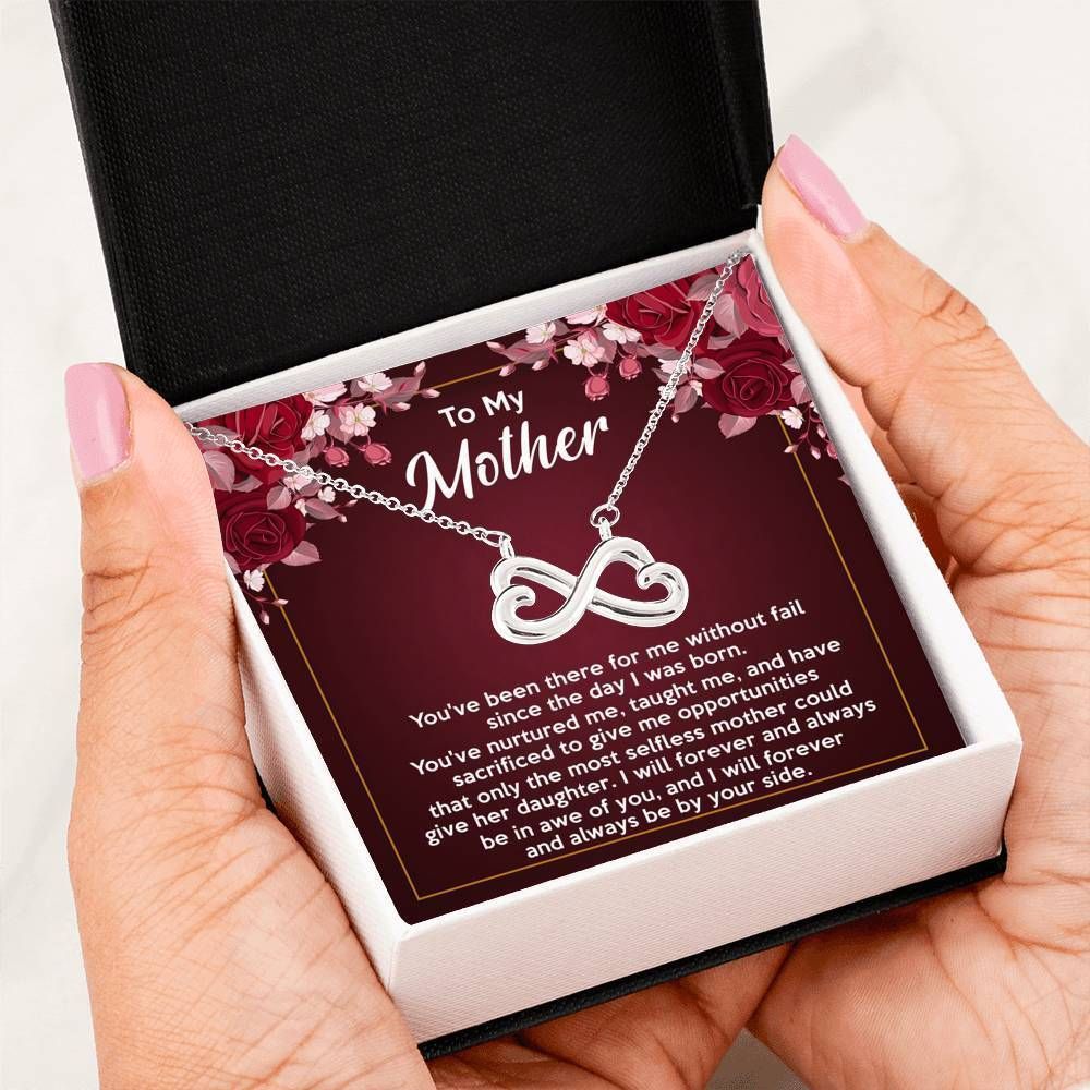 Gift For Mother Premium Infinity Heart Necklace I Will Always Be By Your Side