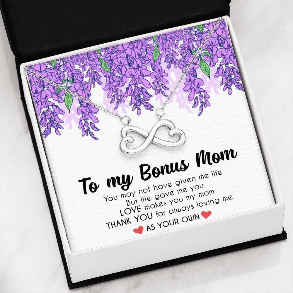 Gift For Mom Message Infinity Heart Necklace Life Gave Me You