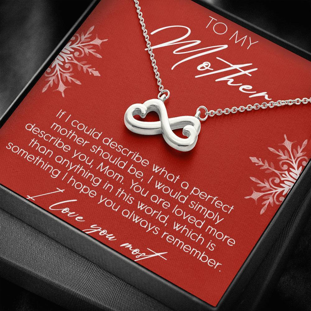 Infinity Heart Necklace Gift For Mother You Are Loved More Than Anything In This World