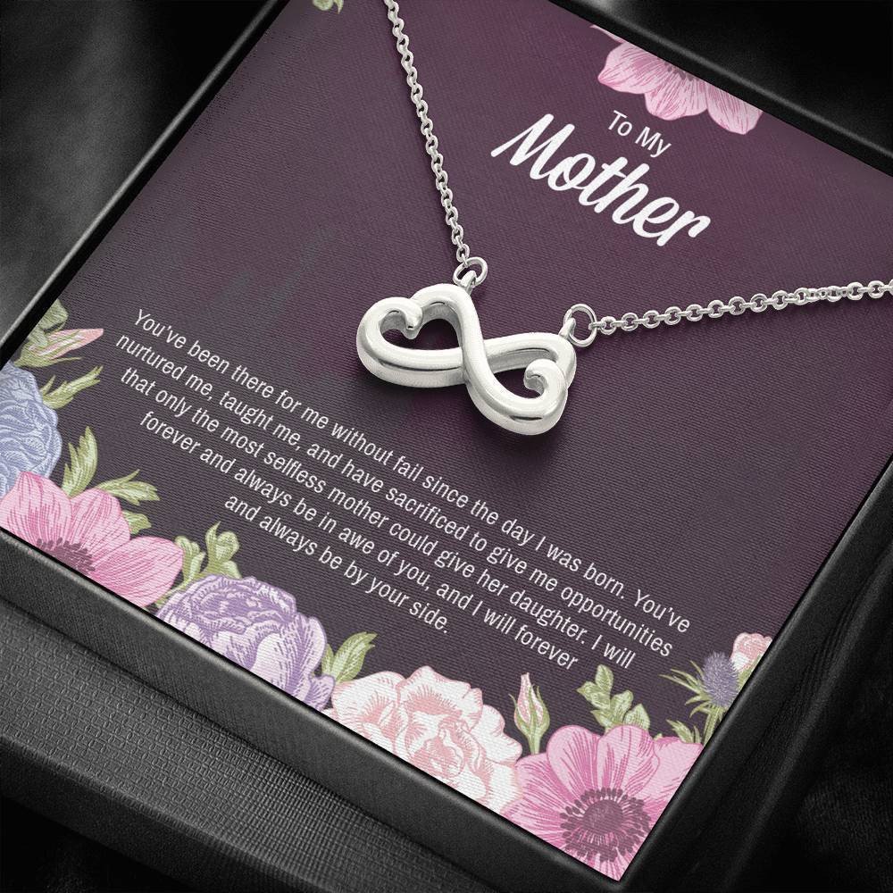 Infinity Heart Necklace Gift For Mother Thank For Loving Me