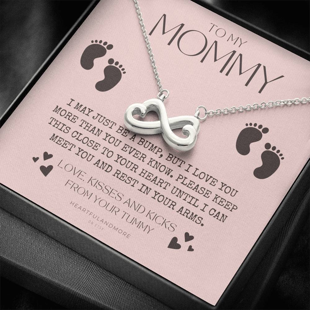 Gift For Mommy Infinity Heart Necklace Until I Can Meet You