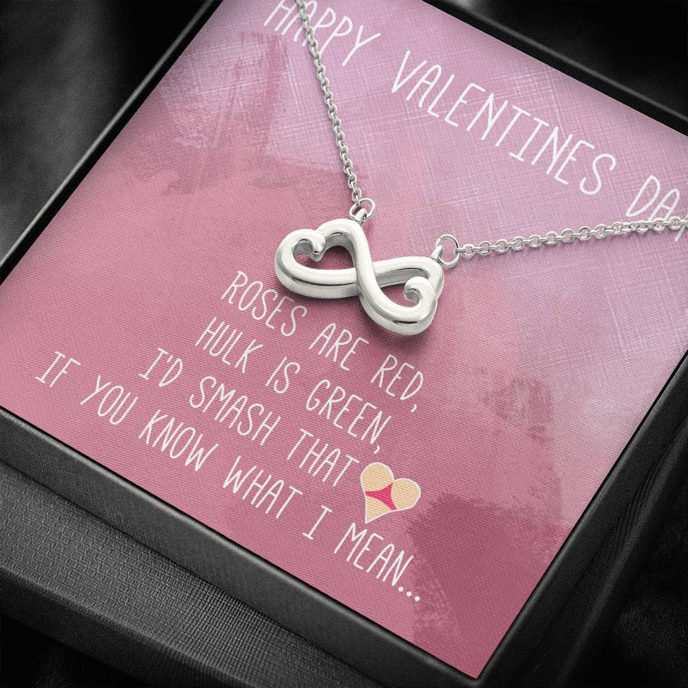 Infinity Heart Necklace Happy Valentine's Day Gift For Mother And Daughter