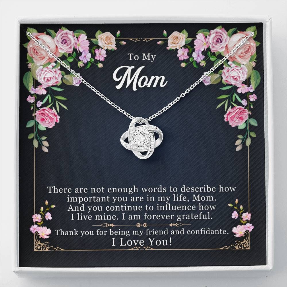 Gift For Mom Love Knot Necklace I Am Forever Grateful