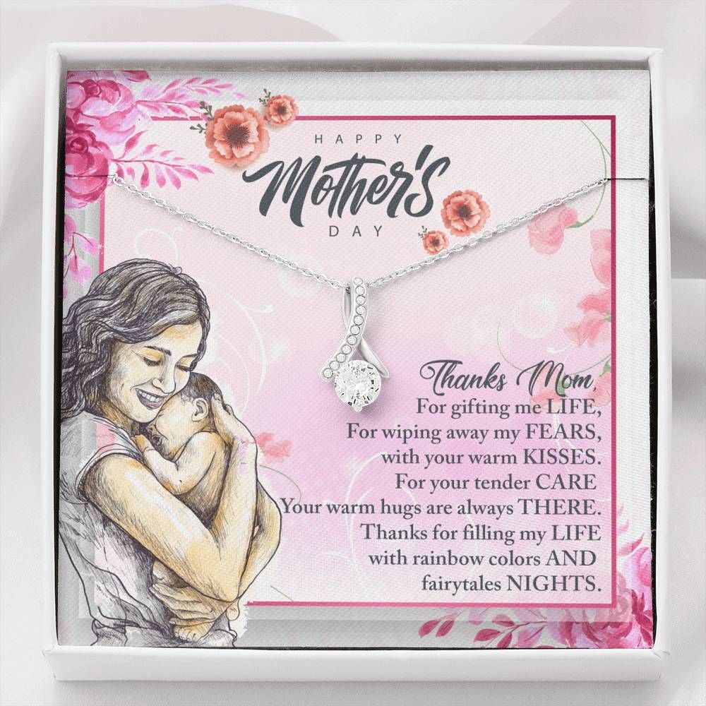Gift For Mom Alluring Beauty Necklace Thanks For Gifting My Life