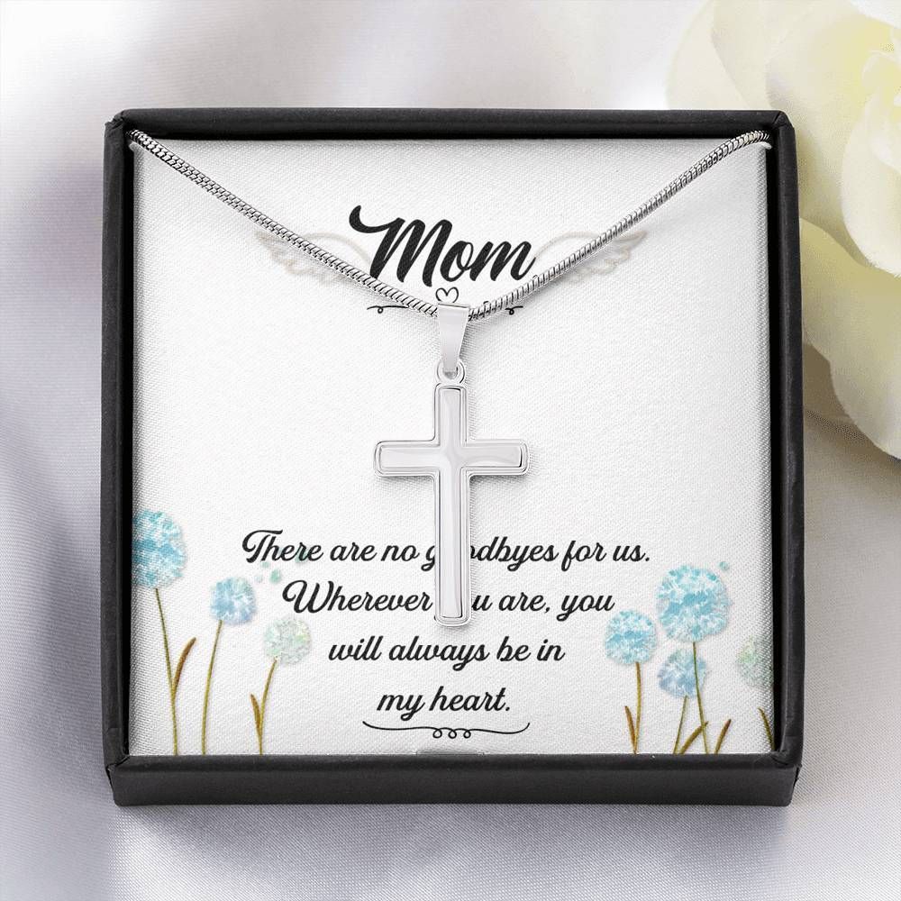 Gift For Mom Artisan Crafted Cross Necklace You'll Always Be In My Heart