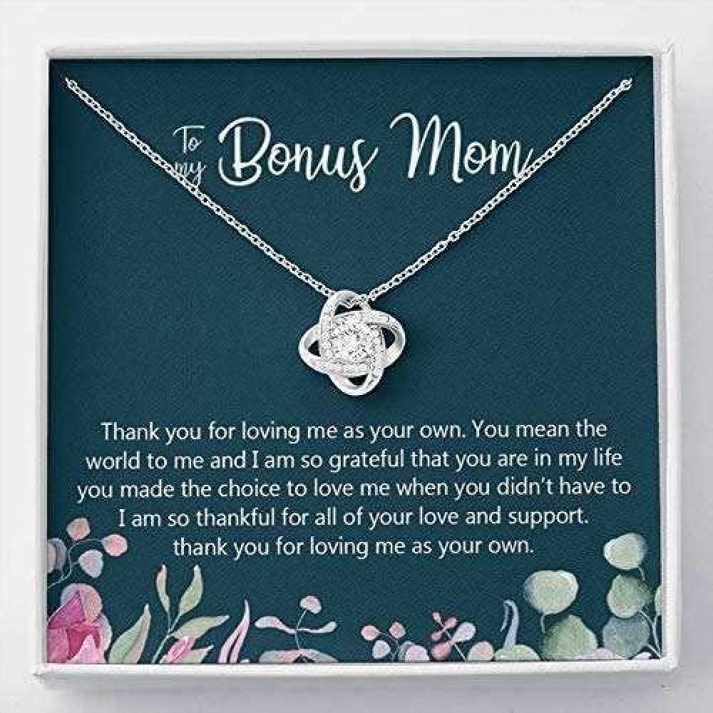 Mom Necklace, Mother-in-law Necklace, Stepmom Necklace, To My Bonus Mom Necklace Gift - Thank You For Loving Me As Your Own