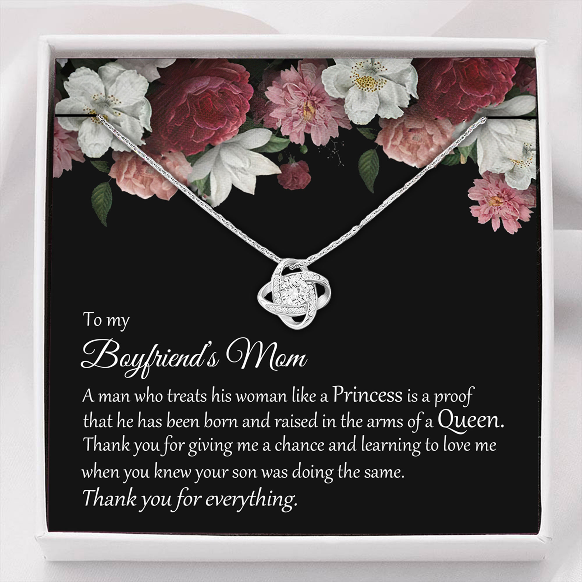 Mother-in-law Necklace, Boyfriends Mom Birthday Gift, Mothers Day Gift For Boyfriends Mom