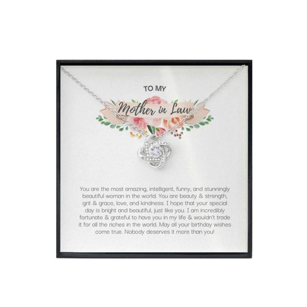 Mother-in-law Necklace,Mother In Law Gift, Sentimental Gift For Mom In Law Birthday CZ Necklace