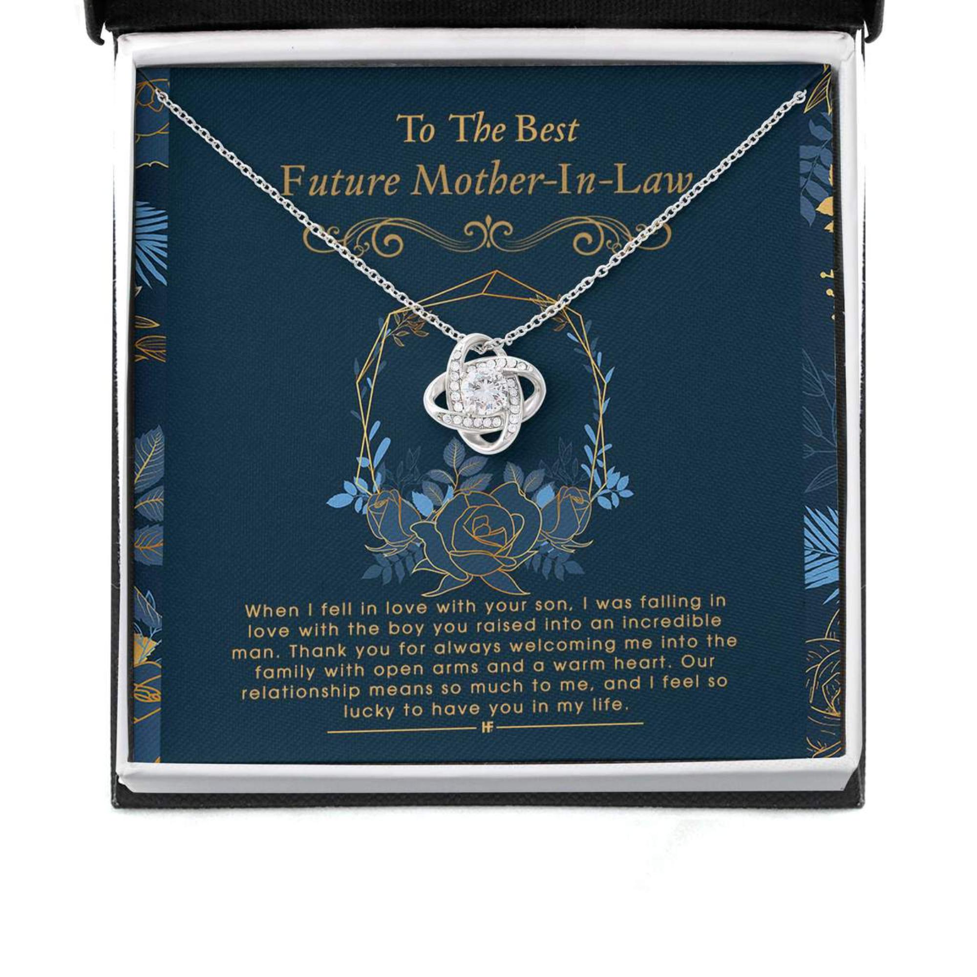 Mother-in-law Necklace, Future Mother In Law Necklace: Gift For Mother's Day From Daughter, Message Card