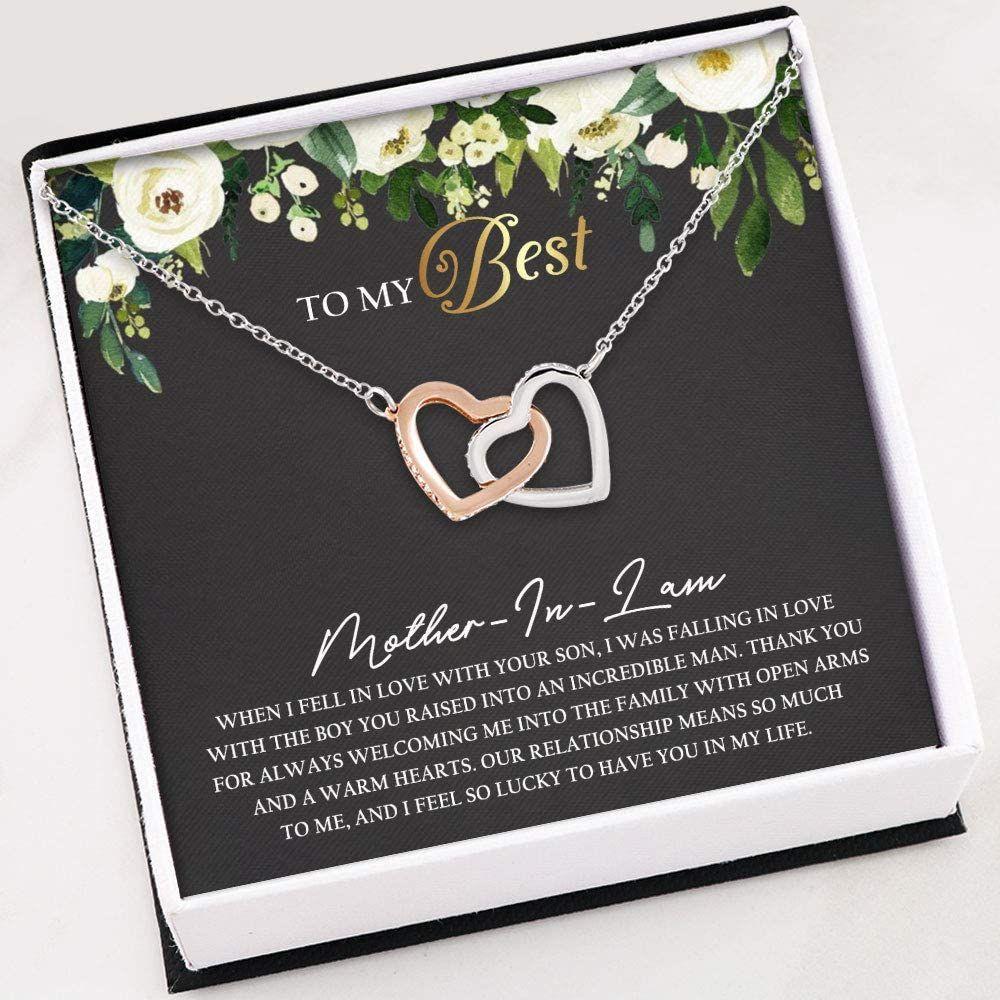 Mother-in-law Necklace, To The Best Mother-in-Law Necklace - Necklace With Gift Box For Birthday Christmas