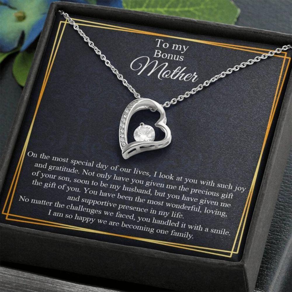 Mother In Law Necklace, Bonus Mom Gift, Necklace Gift To Bonus Mom, Wedding Day Necklace