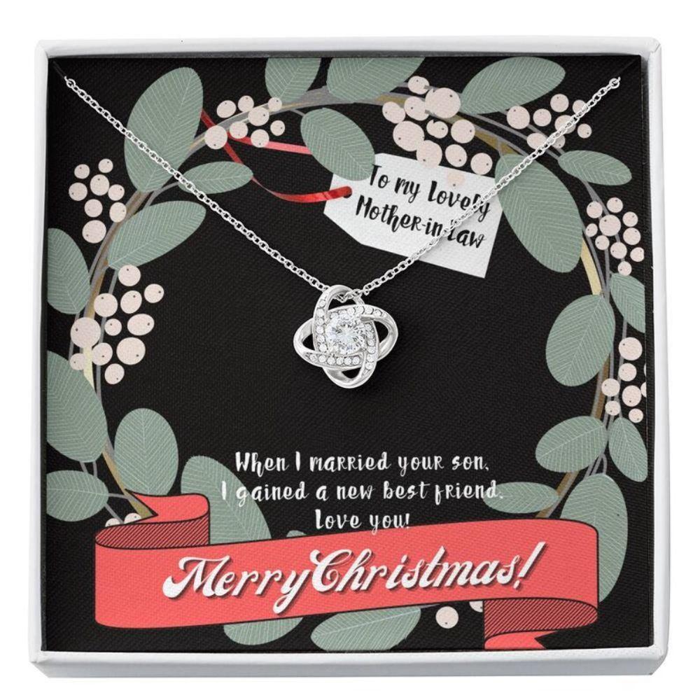 Mother-in-law Necklace, To My Mother-in-law Necklace - Merry Christmas New Best Friend Necklace