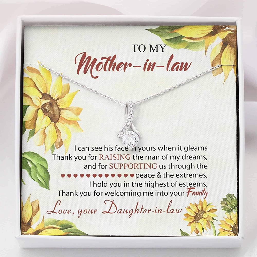 Mother In Law Necklace - To My Mother-in-Law Gift Mothers Day Necklace