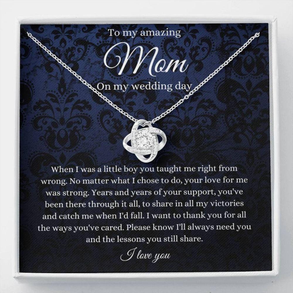 Mom Necklace, To Mom On My Wedding Day Necklace, Mother Of The Groom Gift From Son