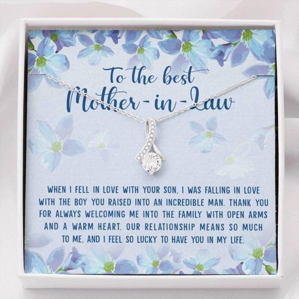 Mother-in-law Necklace, To The Best Mother-In-Law Mother's Day Gift Necklace