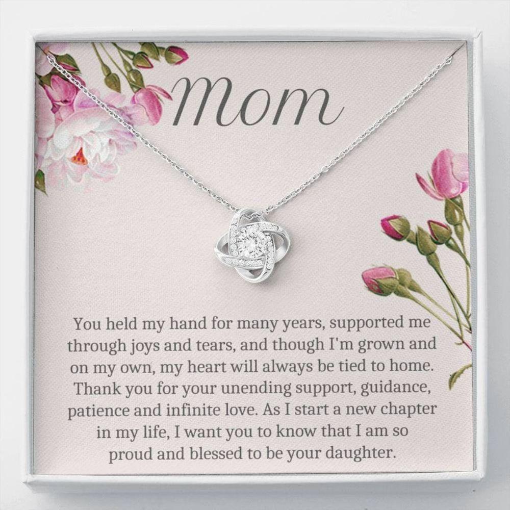 Mom Necklace, Mother Of The Bride Gift From Daughter, To My Mom On My Wedding Day Necklace, Gift For Mom From Bride