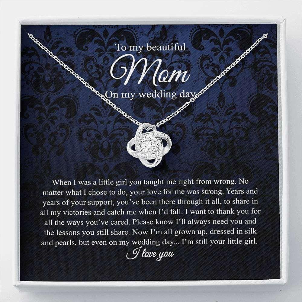 Mom Necklace, To Mom On My Wedding Day Necklace - Mother Of The Bride Gift From Daughter