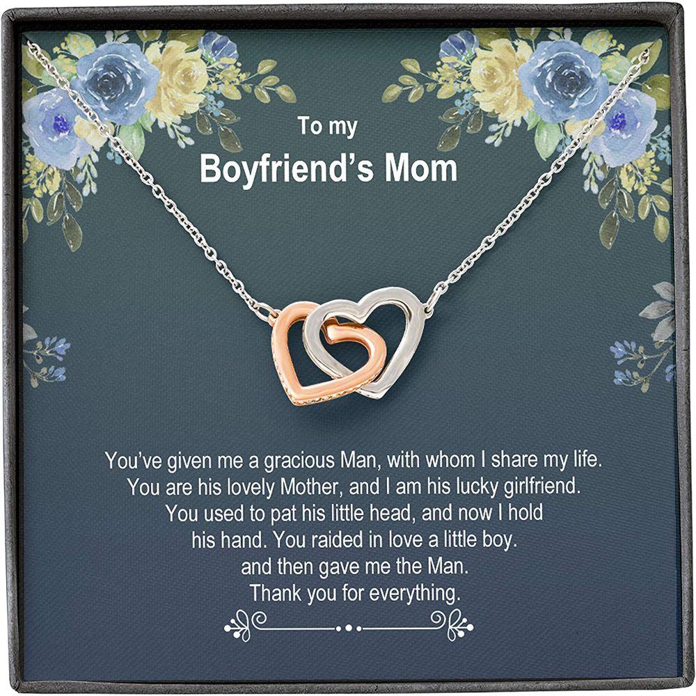 Mom Necklace, Mother-in-law Necklace, Boyfriend's Mom Necklace, Presents For Mother Gifts, Raise Boy Thank