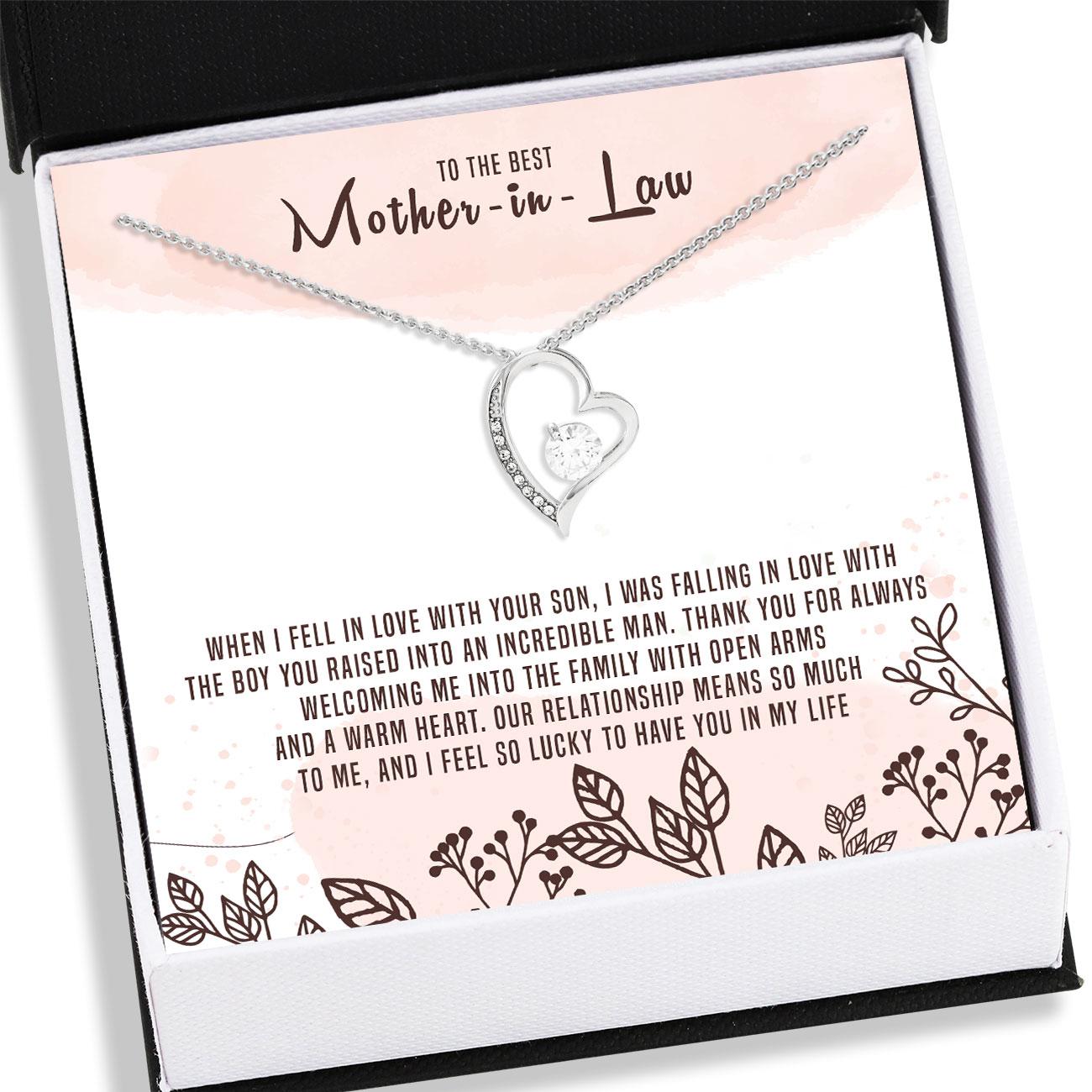 Mother-in-Law Necklace , Forever Love Necklace - To The Best Mother-in-Law Necklace