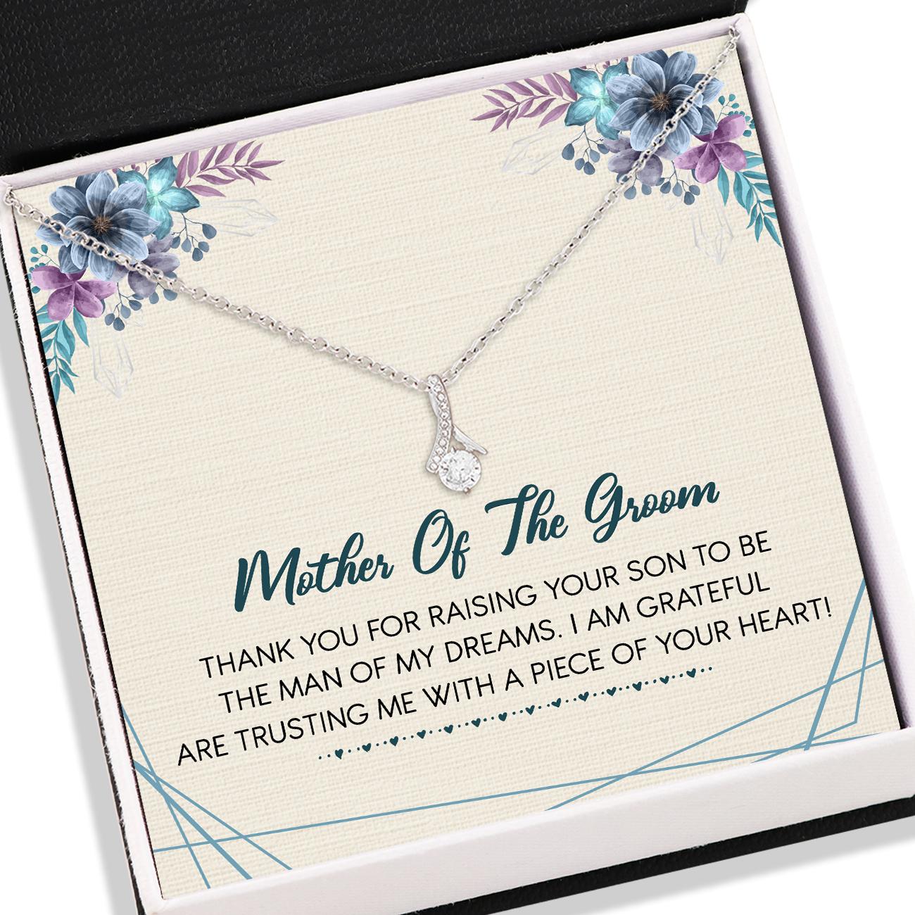 Mother-in-law Necklace, Mother Of The Groom Necklace - Wedding Gift For Mother Of The Groom Parent Of Groom V1